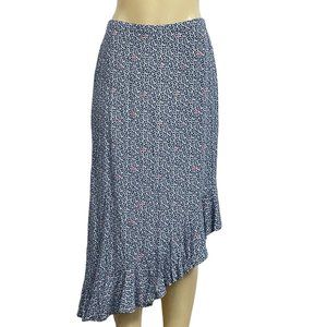 NWT J.Crew Long Floral Casual Blue Size Small Women's Skirt